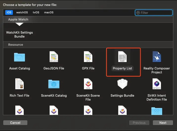 新建IDETemplateMacros.plist
