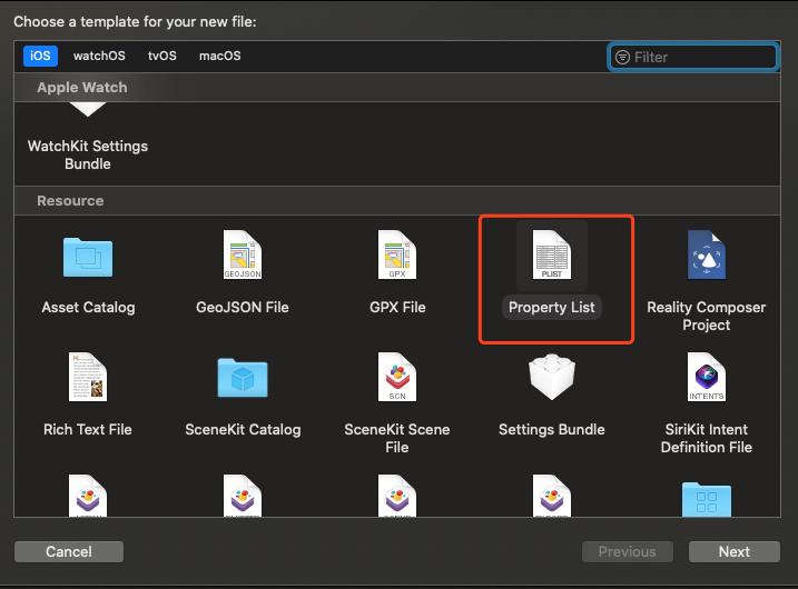 新建IDETemplateMacros.plist
