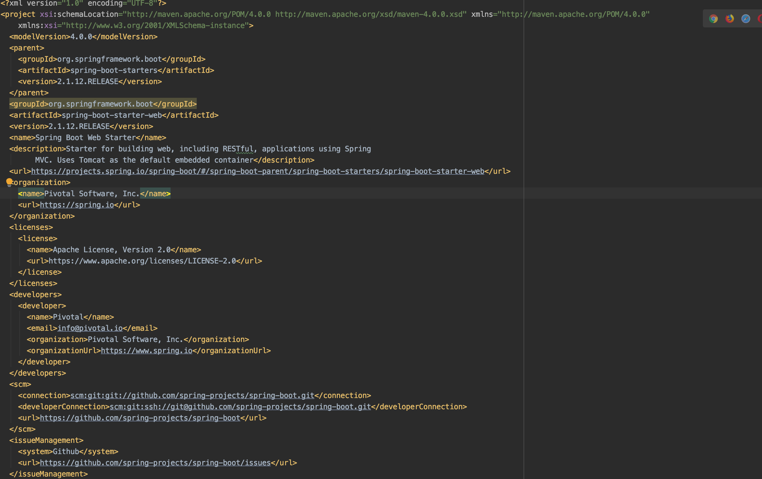 spring-boot-starter-web依赖