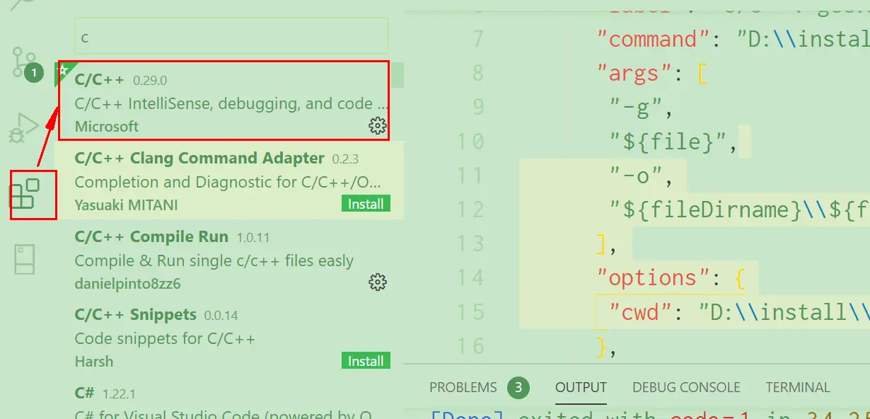 vscode c插件下载