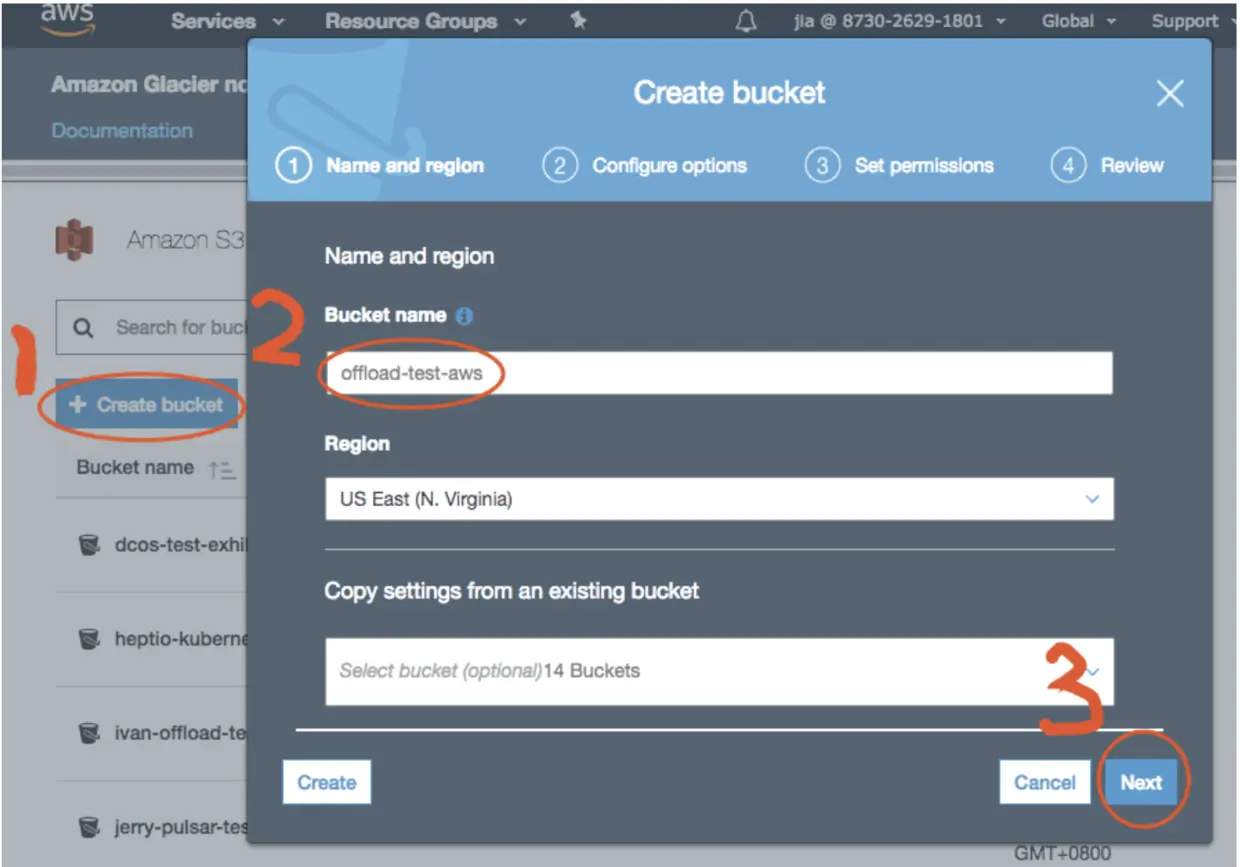 创建一个 Amazon S3 bucket