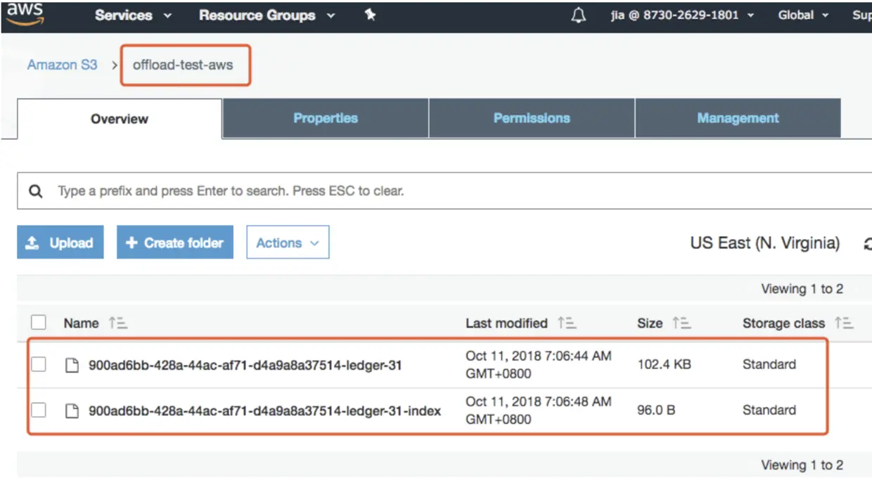 存储在 S3 中的已卸载分片文件