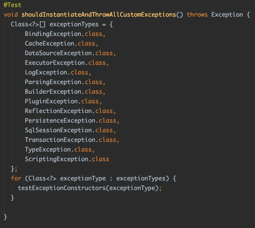 Mybatis不同场景的异常处理类