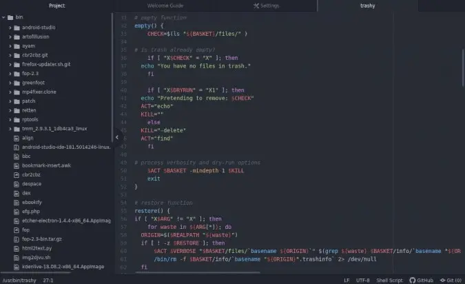 Atom screenshot