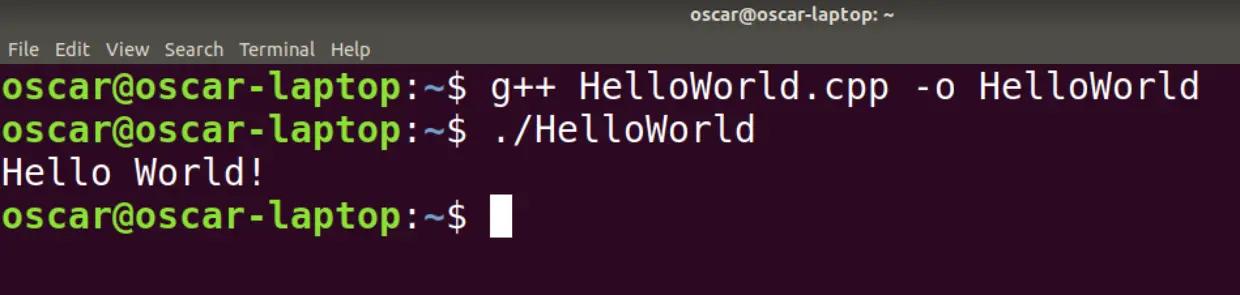编译并运行第一个C++程序