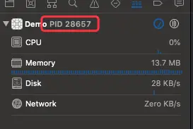 Xcode PID获取