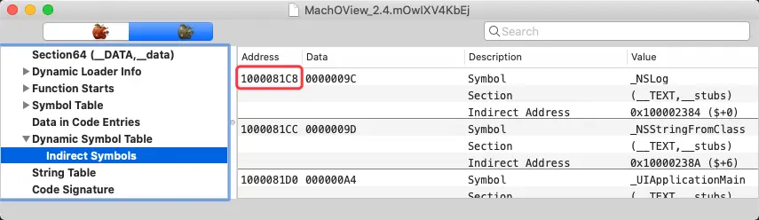 间接符号表验证