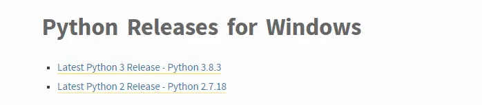 选择下载paython版本