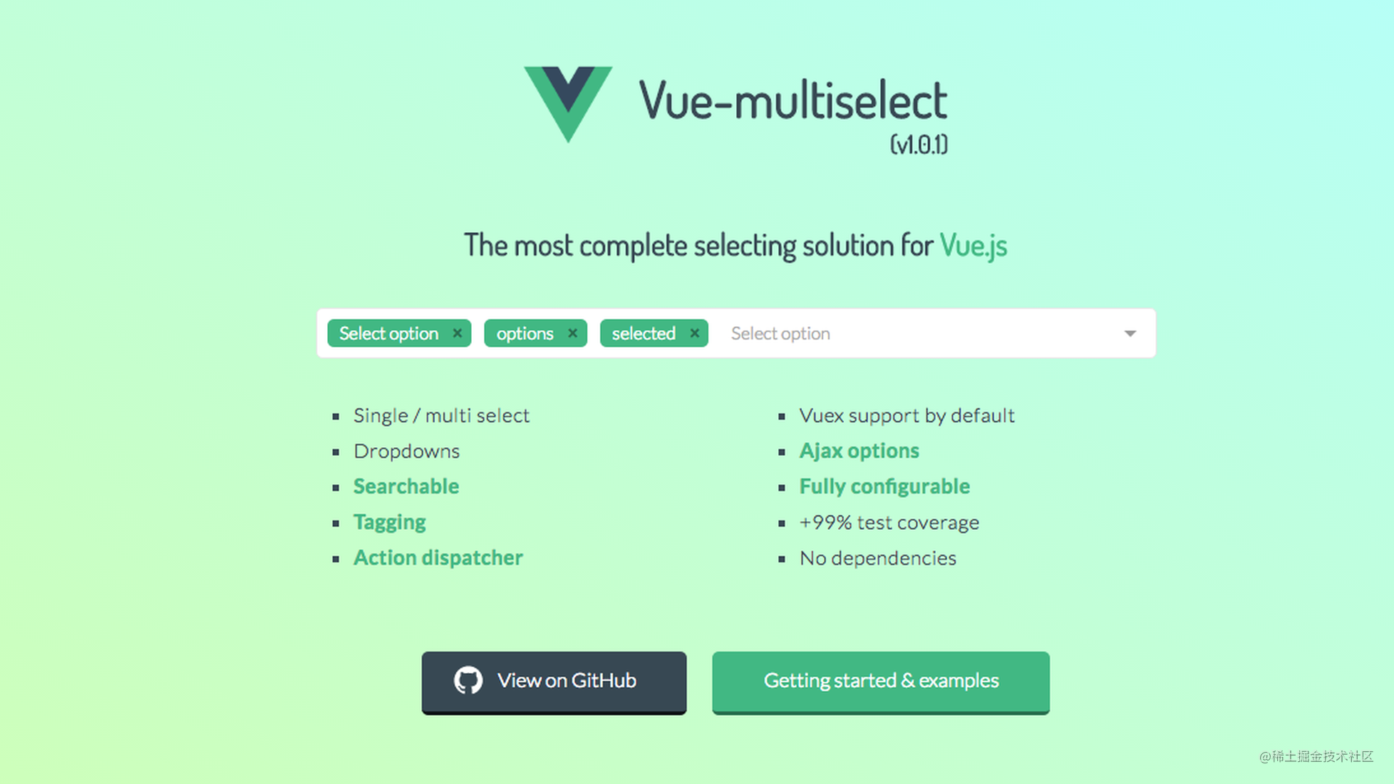 Vue-Multiselect | A Vue.js library - 掘金