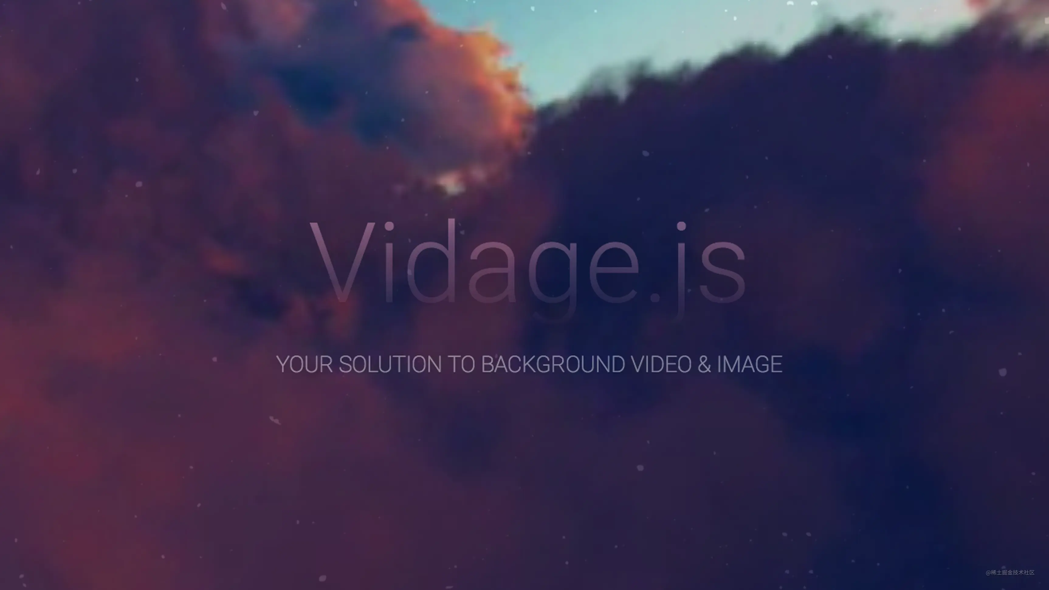 Vidage Js 网页背景视频 图片 掘金
